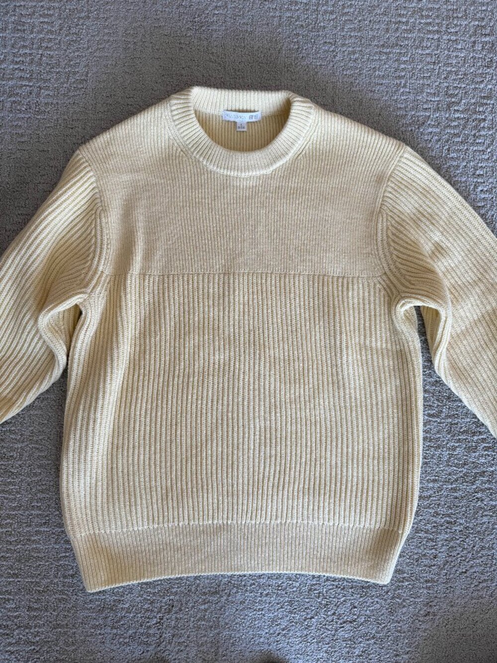 Uniqlo x JW Anderson Ribbed Crewneck Sweater Yellow | Size S